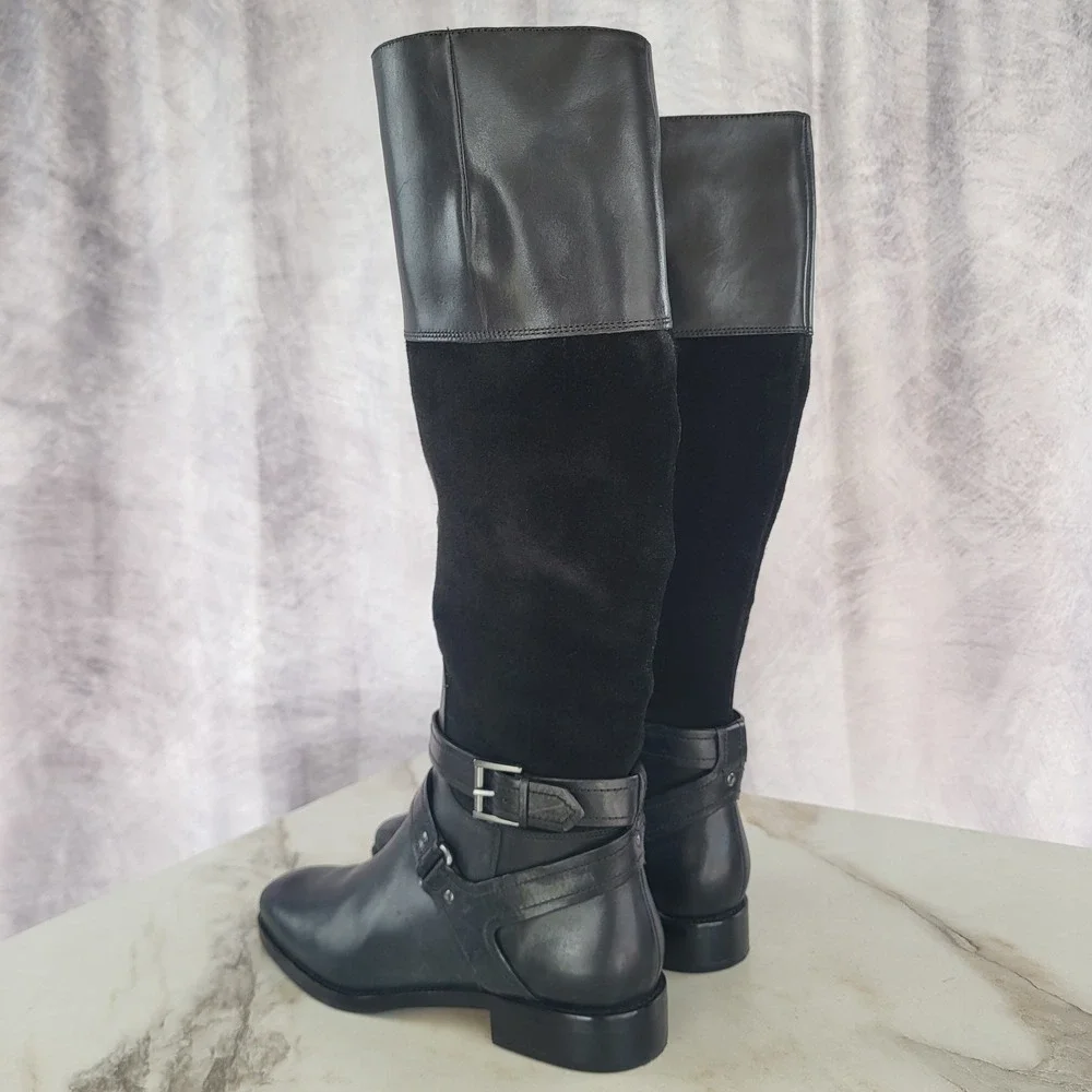 Joan David Size 9 M Dazadarah Knee High Black Tall Boots